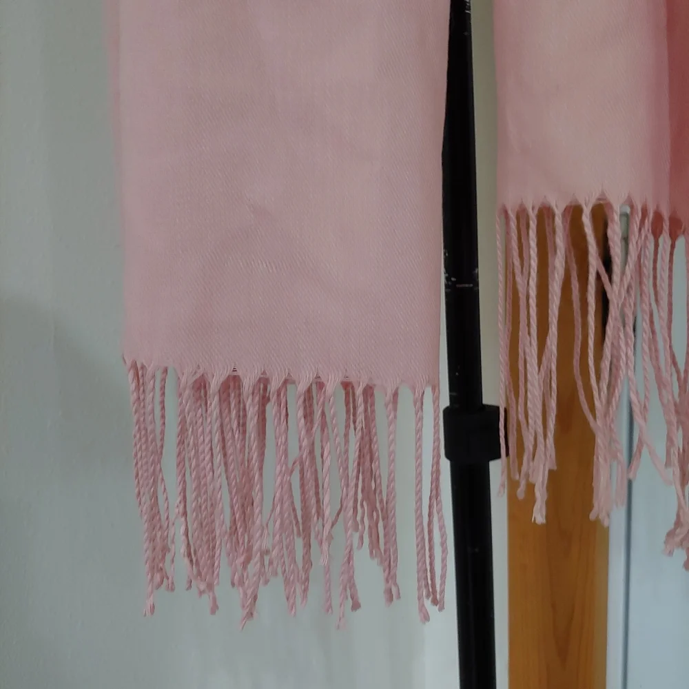 Mia Krafts Handmade Pashminas, Light Pink, Lot Of 2